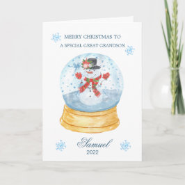 孫雪素晴らし球雪だるまクリスマス シーズンカード