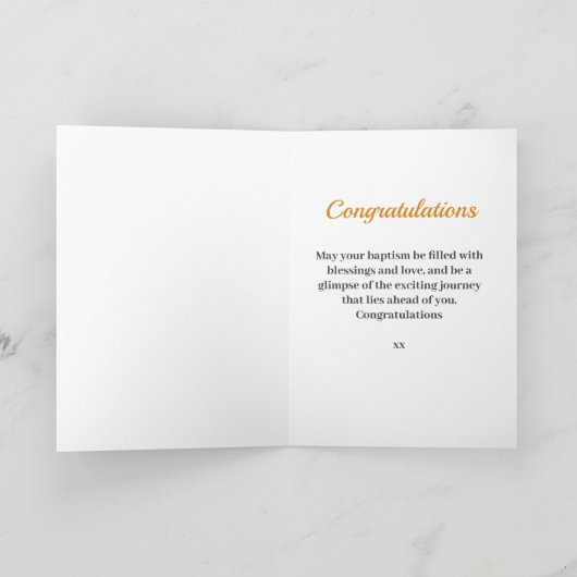 孫青素晴らしペンギン洗礼カード カード (内部)