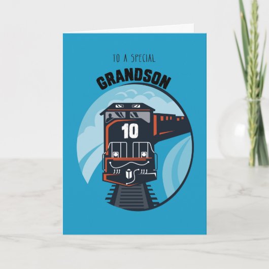孫10誕生日列車リトルボーイ青 カード (正面)