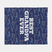 孫3-4名おじいちゃんギフト フリースブランケット (正面(横))