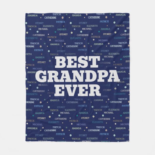 孫5-7名おじいちゃんギフト フリースブランケット (正面)