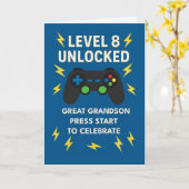 孫8素晴らし番目の誕生日ゲームコントローラー年齢8 カード (黄色い花)