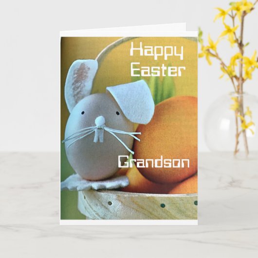 ***孫***お前は一卵良い（復活祭） カード (黄色い花)