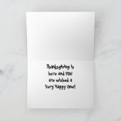 **孫…..こんにちは**と愛情のこもった感謝祭 シーズンカード (内部)