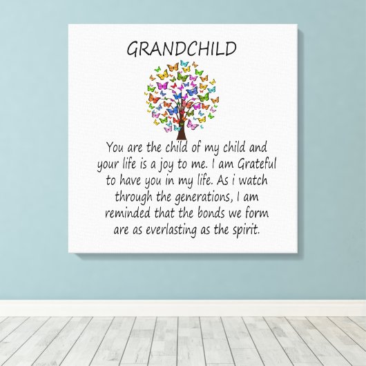 孫 キャンバスプリント (インサイチュ (ウッドフロア))