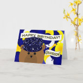 孫 – ハッピーバースデー海軍現役! カード (黄色い花)