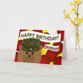 孫 – ハッピーバースデー軍兵士! カード (黄色い花)