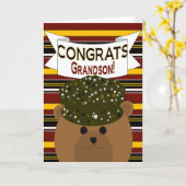 孫 – 陸軍兵士のおめでとう! カード (黄色い花)