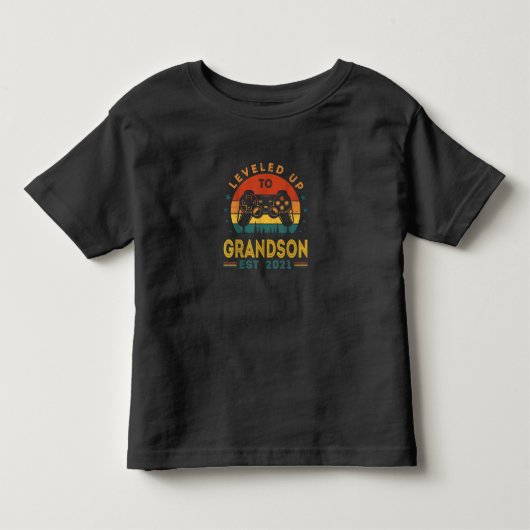 孫Est 2021ビデオゲーマーまで平準化 トドラーTシャツ (正面)