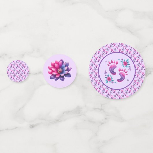 「孵化が早い」かわいい恐竜の赤ちゃんシャワー コンフェッティ (裏面)