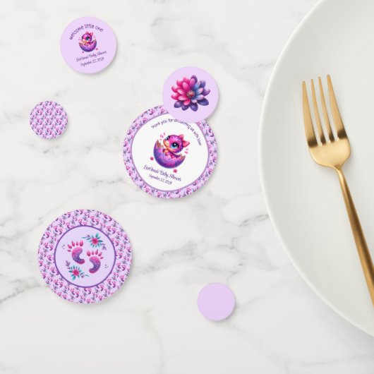 「孵化が早い」かわいい恐竜の赤ちゃんシャワー コンフェッティ (グループ)