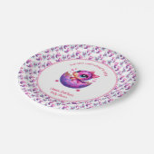 「孵化が早い」かわいい恐竜の赤ちゃんシャワー ペーパープレート (アングル)