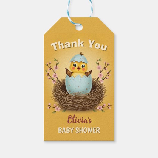 孵化すぐかわいい雛ありがとう ギフトタグ (正面)