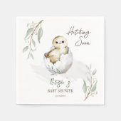 孵化すぐに小さな鳥の春赤ちゃんシャワー スタンダードカクテルナプキン (正面)