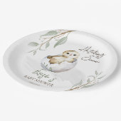 孵化すぐに小さな鳥の春赤ちゃんシャワー ペーパープレート (アングル)