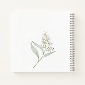 孵化すぐに小さな鳥の赤ちゃんシャワーのゲストブック ノートブック (裏面)