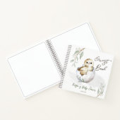 孵化すぐに小さな鳥の赤ちゃんシャワーのゲストブック ノートブック (内部)