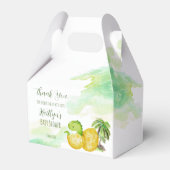 孵化すぐに水色の緑のベビー恐竜 フェイバーボックス (正面サイド)