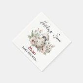 孵化すぐに素朴ベビーシック赤ちゃんシャワー スタンダードカクテルナプキン (角)