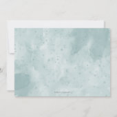 孵化すぐに鳥の水の色ベビーシャワー 招待状 (裏面)