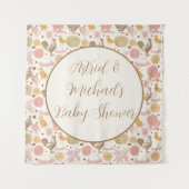 孵化すぐに鶏の女の子の赤ちゃんシャワー タペストリー (正面)