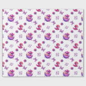 孵化すぐベビーかわいい恐竜の赤ちゃんシャワー ラッピングペーパー (フラット)