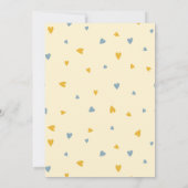 "孵化すぐ"かわいいベビー鳥の赤ちゃんシャワー 招待状 (裏面)