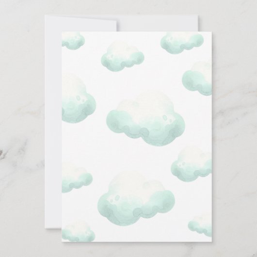 孵化するほどかわいい恐竜の赤ちゃんシャワー男の子 招待状 (裏面)