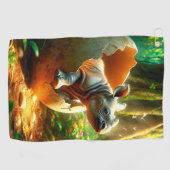 孵化サイ ゴルフタオル (横)