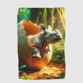 孵化サイ ゴルフタオル (正面)