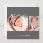 孵化卵ベビー雛の写真誕生のお知らせ 案内状 (正面)