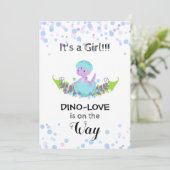 *~*孵化恐竜ベビーガールシャワー招待状 招待状 (スタンド正面)