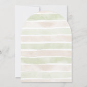 孵化近恐竜ベイビーシャワーグリーンディノアーチ 招待状 (裏面)