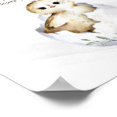 孵化間もなく鳥の赤ちゃんシャワーおむつラッフルの看板 ポスター (角)