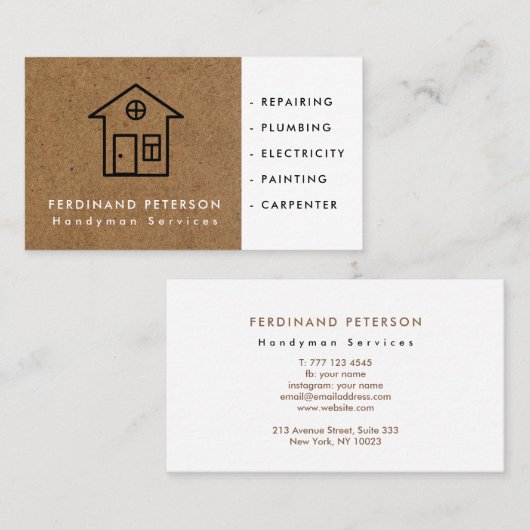 宅内便用名刺 名刺 (正面/裏面)