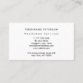 宅内便用名刺 名刺 (裏面)