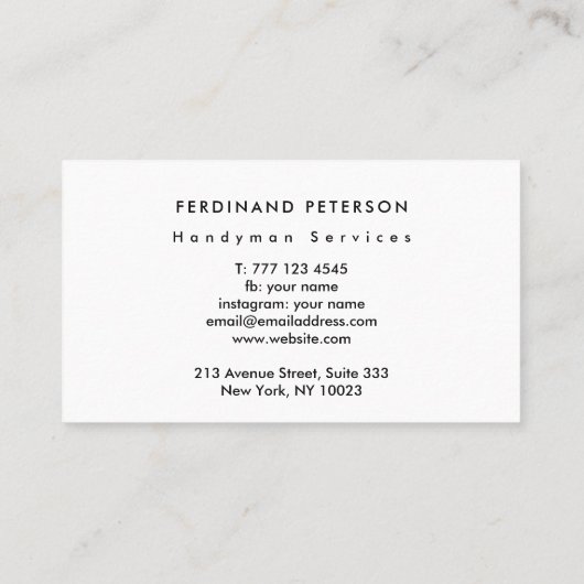 宅内便用名刺 名刺 (裏面)