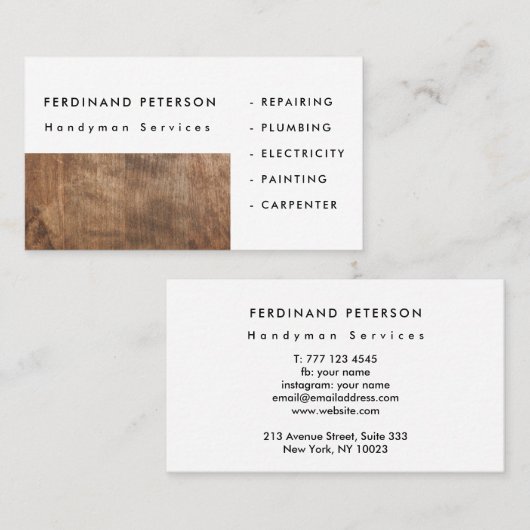 宅内便用名刺 名刺 (正面/裏面)