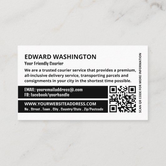 宅急便のモップデザイン、宅急便 名刺 (裏面)