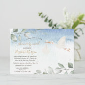 宅配仮想ベビーシャワー郵便 招待状 (スタンド正面)