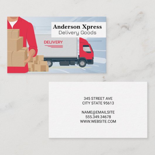 宅配便と宅配便 名刺 (正面/裏面)