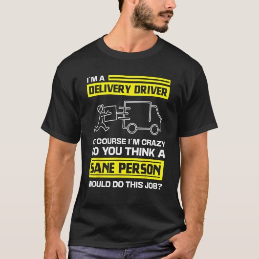 宅配便の労働者のための配達運転手の衣装 Tシャツ (正面)