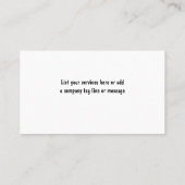 宅配便の名刺 名刺 (裏面)