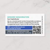 宅配便の配達人，宅配便 名刺 (裏面)