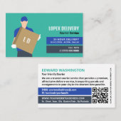 宅配便の配達人，宅配便 名刺 (正面/裏面)