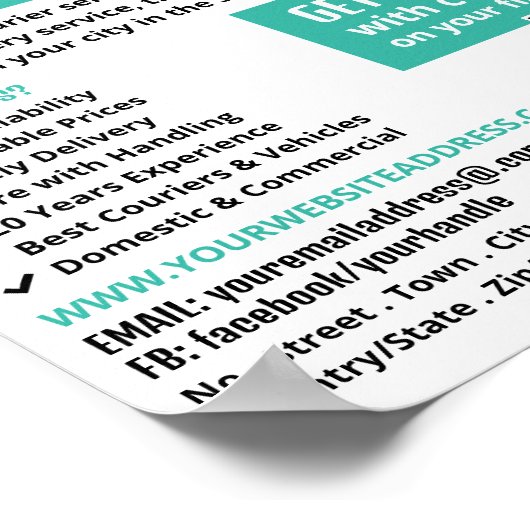 宅配便ガイ宅配便サー広告ビス ポスター (角)