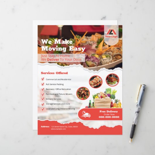 宅配便チラシ (正面/裏面インサイチュ)