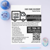 宅配便トラックロゴ、宅配便広告サービス チラシ (シングル)