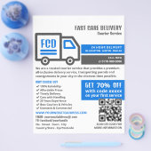 宅配便トラックロゴ、宅配便広告サービス チラシ (シングル)