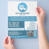 宅配便ロゴ、宅配便サー広告ビス チラシ (手)